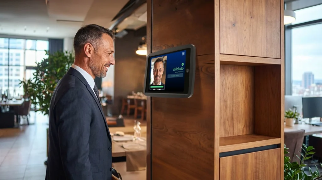 hombre de oficina marcando copia